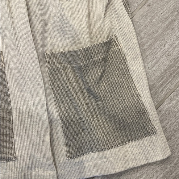 Striped Sleeve Waffle Cardigan Sweater - Picture 3 of 4